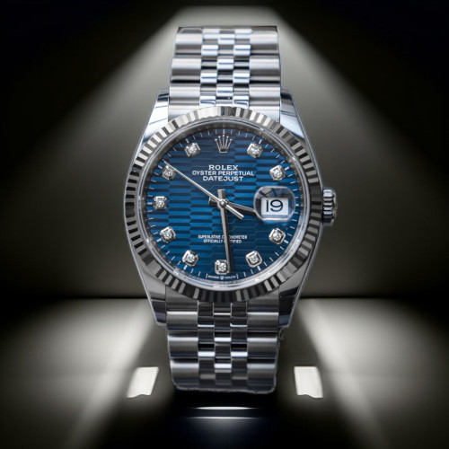 Rolex Datejust 36mm blue motif diamond 