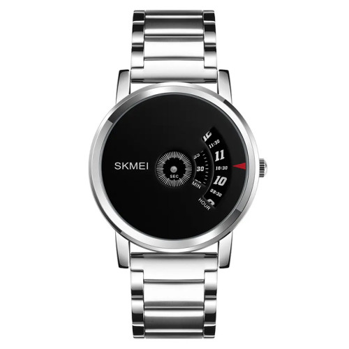 Skmei 1260SSIBK silver/black stainless steel belt